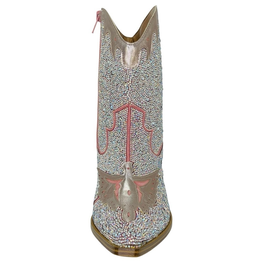 Wild Pair Lourdez Rhinestone Western Style Womens Ankle Boots Size 5.5M - Picture 6 of 14